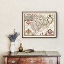 Vintage Monmouthshire Map 1676