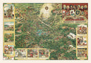 Vintage Map of Mexico City, Mexico 1935
