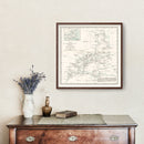 Vintage Shaanxi, China Map 1918