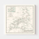 Vintage Shaanxi, China Map 1918