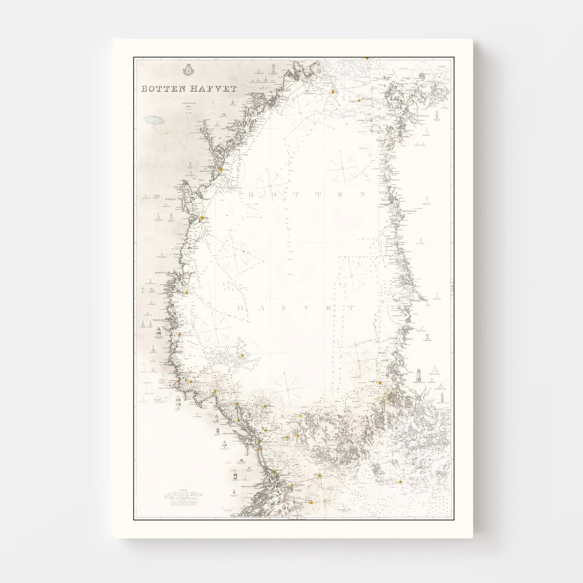 Vintage Bothnian Sea Map 1868, photo 4 of 5