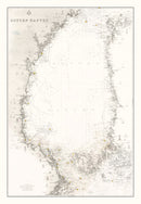 Vintage Bothnian Sea Map 1868