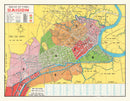 Vintage Map of Saigon, Vietnam 1966