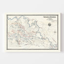 Vintage Chickamauga Battlefield Map 1895
