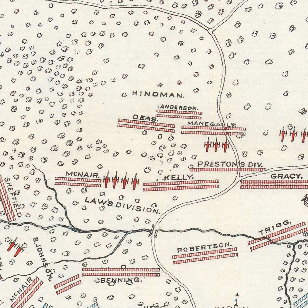 Vintage Chickamauga Battlefield Map 1895, photo 2 of 5
