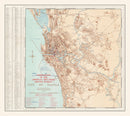 Vintage Map of Manila, Philippines 1945