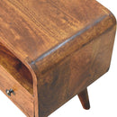 Mini Curved Media Unit - Chestnut by Unique Piece Furniture