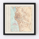 Vintage Map of Manila, Philippines 1945