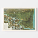 Vintage Columbia River Highway Oregon Map 1925