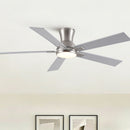 Low Profile Flush Mount Intergrated LED Ceiling Fan With Light And Reversible Quiet Motor by Unique Piece Furniture