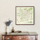 Vintage Map of Moscow, Russia 1968