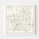 Vintage Map of Suzhou, China 1921