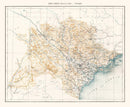 Vintage Tonkin, Vietnam Map 1889