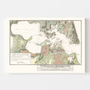 Vintage Guantanamo Bay Cuba Map 1830