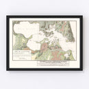 Vintage Guantanamo Bay Cuba Map 1830