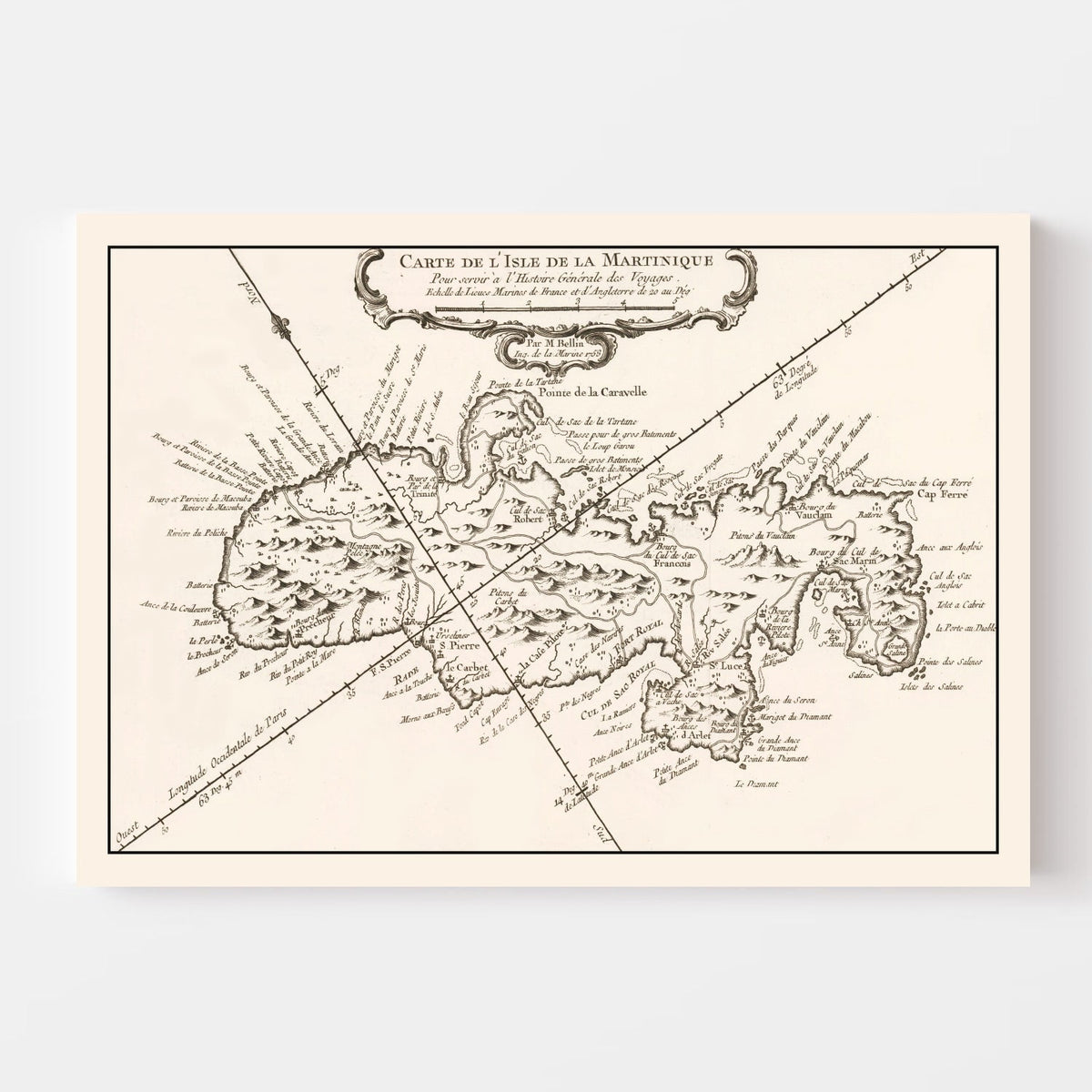 Vintage Martinique Map 1780, photo 4 of 5