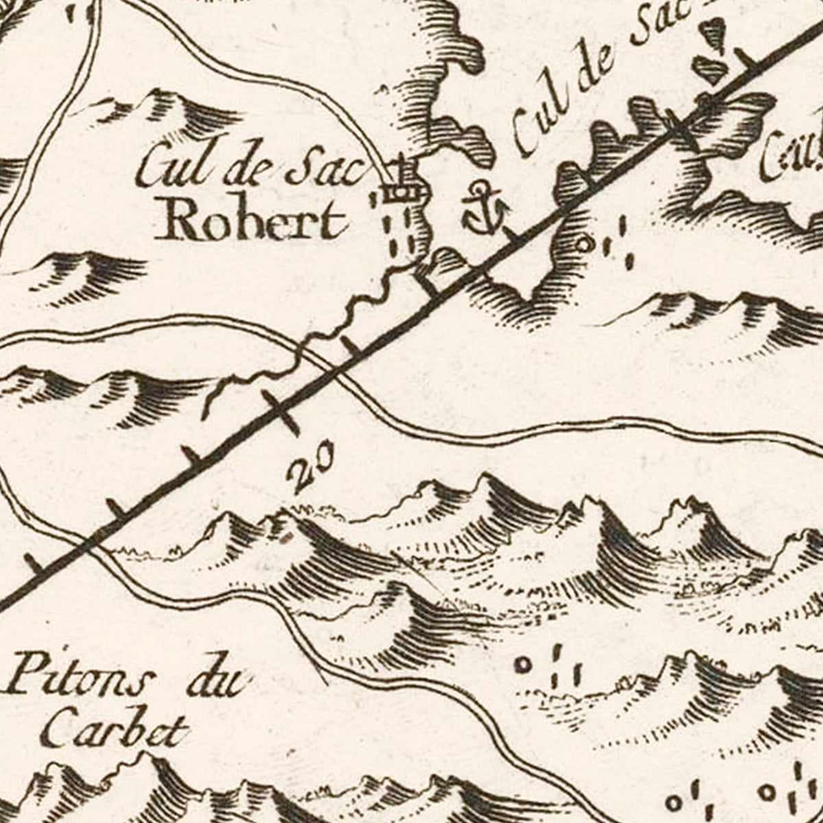 Vintage Martinique Map 1780, photo 2 of 5
