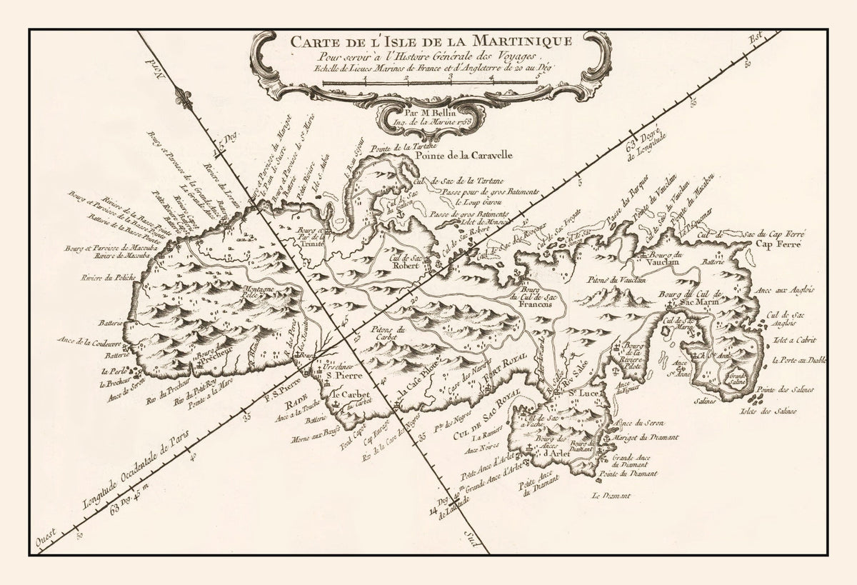 Vintage Martinique Map 1780, photo 5 of 5