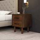 Logan - Nightsd Bed Side Tables With 2 Drawers - Brown by HouseOfZazla