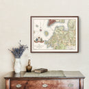 Vintage Map of Brooklyn, New York 1864