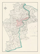 Vintage Map of Shanghai, China 1932