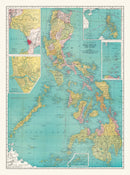 Vintage Map of Philippines 1913