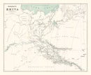 Vintage Map of Khiva, Uzbekistan 1875