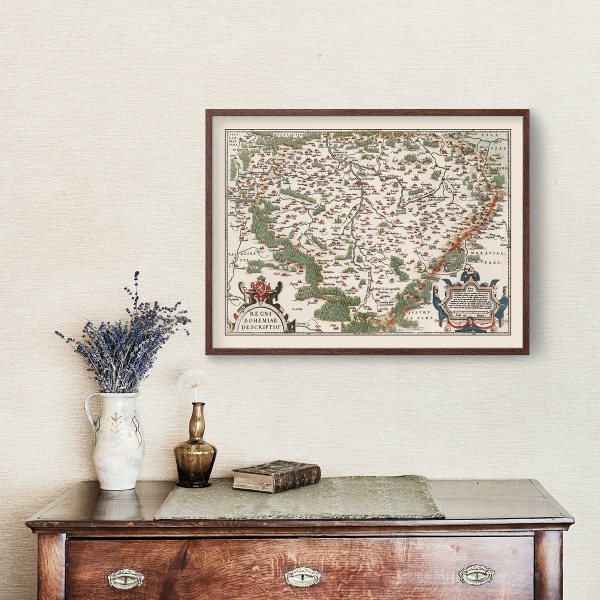 Vintage Bohemia Map 1587, photo 3 of 5