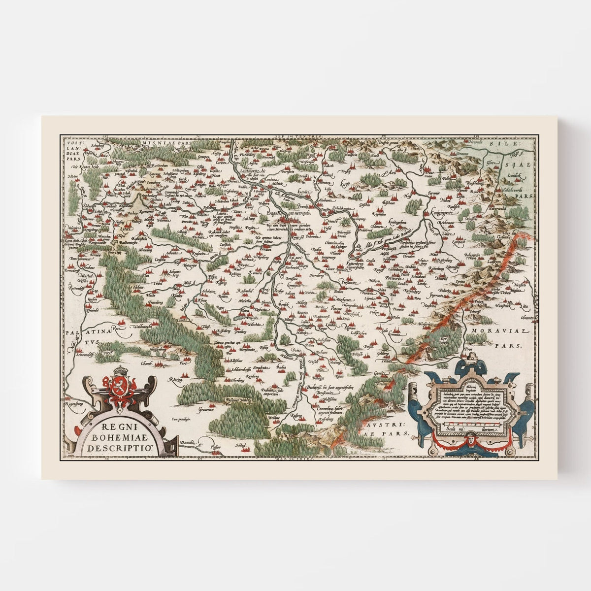 Vintage Bohemia Map 1587, photo 4 of 5