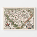 Vintage Bohemia Map 1587