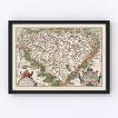 Vintage Bohemia Map 1587