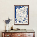Vintage Map of Ohio 1939