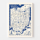 Vintage Map of Ohio 1939
