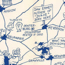 Vintage Map of Ohio 1939