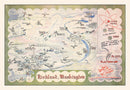 Vintage Map of Richland, Washington 1946