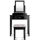 Vanity Dressing Table Stool Set with Large Makeup Mirror by LJGDeals
