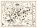 Vintage University of Texas in Austin Map 1945
