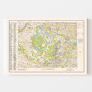 Vintage Map of Marunouchi District Tokyo, Japan 1948