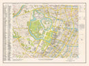 Vintage Map of Marunouchi District Tokyo, Japan 1948