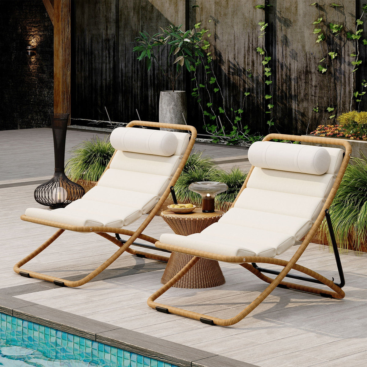 Outdoor Folding Chair With Adjustable Backrest (Set of 2), photo 5 of 28