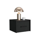 Floating Nightstand, Space Saving Design With Handy Drawer And Surface - Black by Unique Piece Furniture