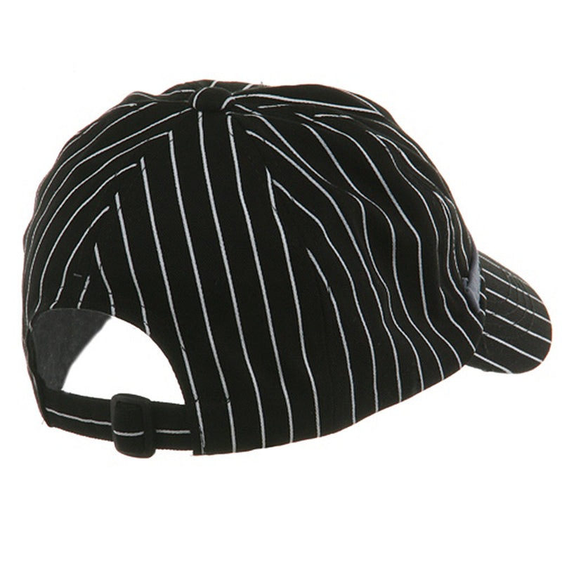 Ladies White Stripe 6 Panel Newsboy Hat