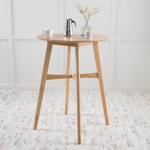 Mid-Century Modern Round Bar Table – 42" High Bar Table with Tapered Legs, photo 2 of 10