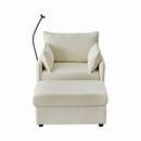 Comfy Oversized Chaise Lounge Chair With Ottoman And Storage by HouseOfZazla