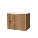 30" Wall Mounted Bathroom Vanity With Sink, Soft Close System, And Spacious Drawers - Walnut by Unique Piece Furniture