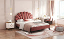 Upholstered Platform Bed With Flower Pattern Headboard by HouseOfZazla