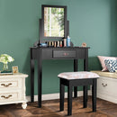 Vanity Dressing Table Stool Set with Large Makeup Mirror by LJGDeals