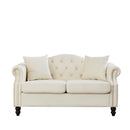 2 Seater Chesterfield Sofa With Rolled Arms And Nailhead Trim For Living Room by HouseOfZazla