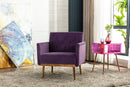 Accent Chair, leisure single sofa with Rose Golden feet