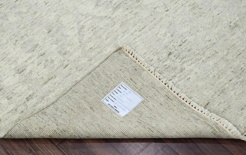 5x7 Gray, Beige Hand Knotted Abstract Tibetan 100% Wool Modern & Contemporary Oriental Area Rug